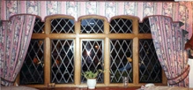 Harrow Blinds: pelmet & curtain - entire window