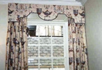 Harrow Blinds: pelmet & curtain - sash window